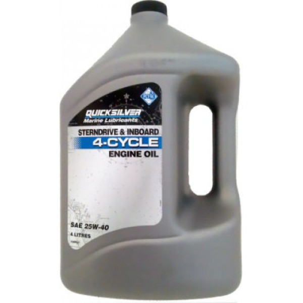 Масло Quicksilver 25W-40 4л Sterndrive & Inboard 4-stroke synthetic blend в Казани