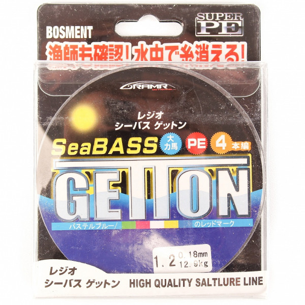 Шнур плетеный GettOn SeaBass 0,18 мм 100 метров в Казани